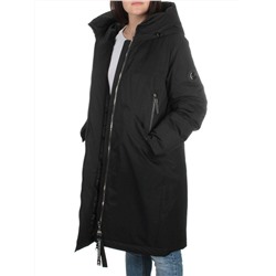 2316 BLACK Пальто зимнее женское (200 гр. холлофайбера)