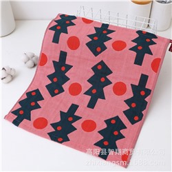 Zhiyang towel, four-layer cotton jacquard gauze Tasong red cat square towel, soft absorbent kitchen towel factory price wholesale