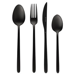 Набор столовых приборов Pure, черные матовые, 16 пред.