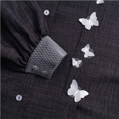 Рубашка с объемным декором, Нежный шум