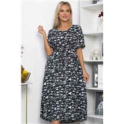 Платье Майя (черно-белое) П13911-3М