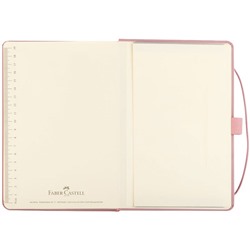 Бизнес-блокнот А5, 194л., Faber-Castell, матовая ламинация, тиснение ВД-лаком, цвет дымчато-розовый