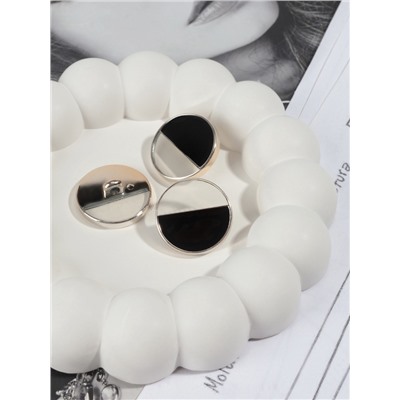 Пуговицы на ножке, пластиковые, d=25 мм, набор 5 шт., чёрные