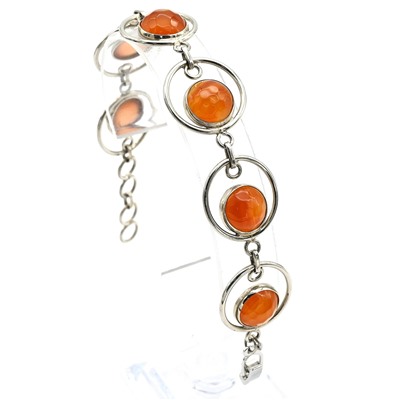 Браслет из сердолика "Круг" 20мм., 20см.