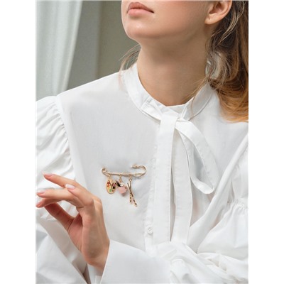 Булавка «Художник» с подвесками, 7 см, цветная в золоте