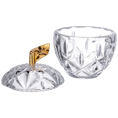 БЛЮДО ДЛЯ ДЕСЕРТА С КРЫШКОЙ "ЯБЛОКО" 90 МЛ. 7*7 СМ. В=10 СМ. КОЛЛЕКЦИЯ "MUZA" (КОР=36ШТ.)