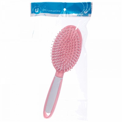 Расческа массажная "Silk hair", овальная большая, цвет розовый, 24*7см