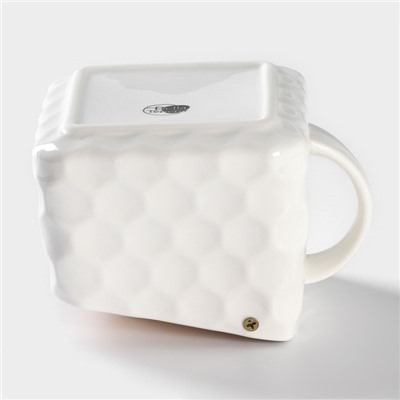 Банка для сыпучих BellaTenero, 800 мл, 14.5×11 см, с ложкой, с бамбуковой крышкой, фарфор, белая