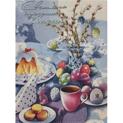 Полотенце кухонное вафельное купон / Пасха (в ассортименте)