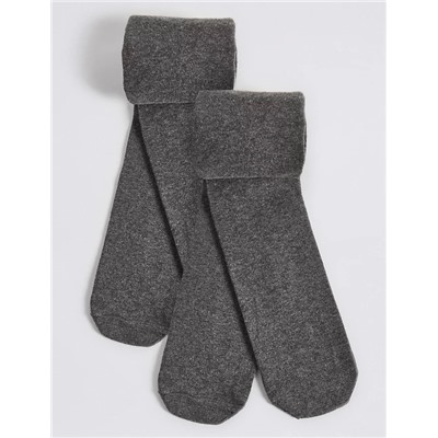 2pk Wool Thermal Tights
