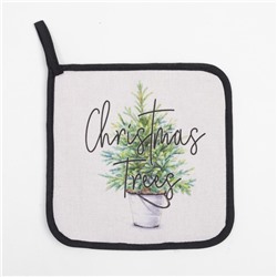 Прихватка «Christmas trees» 19х19 см, саржа, 100% хлопок, ватин 250 г/м2