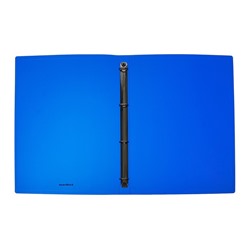 Папка на 4 кольцах A4, 24 мм, 550 мкм, ErichKrause Diamond Total Blue, тиснение, синий