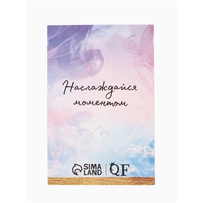 Брошь «Цветы» ветвь яблони, цвет голубой в серебре