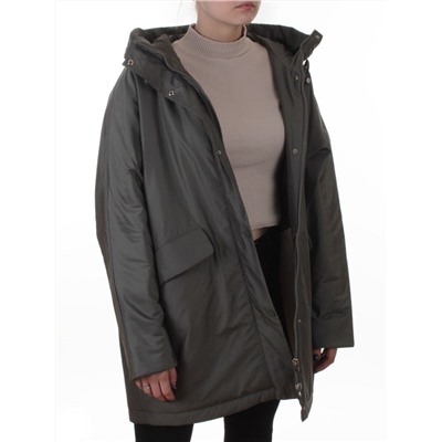 8020  GREY/GREEN Куртка демисезонная женская (100 гр. холлофайбер)