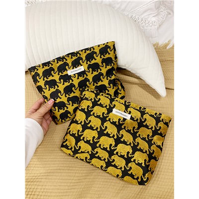 Retro capacious cosmetic bag, shoulder bag, handheld organizer bag, travel bag, small clutch bag