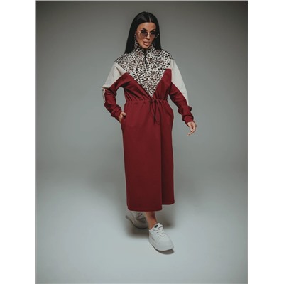 Платье Одри марсала Лт