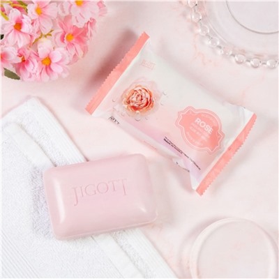 Jigott Мыло-скраб для лица и тела с экстрактом розы / Rose Scrub Soap, 150 г