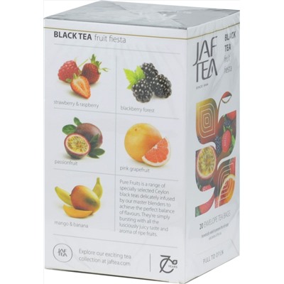 JAF TEA. Черный. Fruit Fiesta 30 гр. карт.пачка, 20 пак.