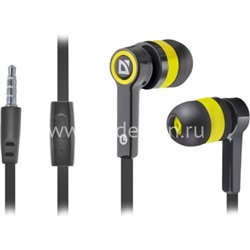 Наушники DEFENDER Pulse-420/63421 с микрофоном (черный/желтый)