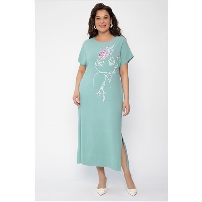 Платье Загадка (олива) П13706-8М