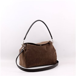 Сумка 503 эко-замша шоколад НОВИНКА