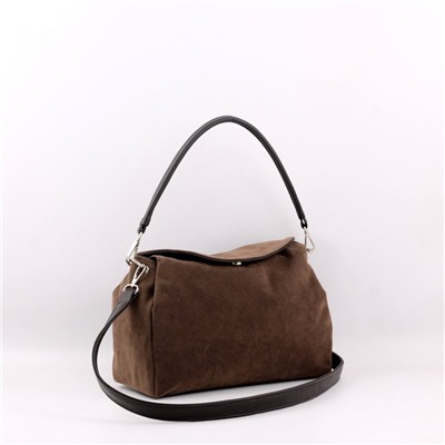 Сумка 503 эко-замша шоколад НОВИНКА