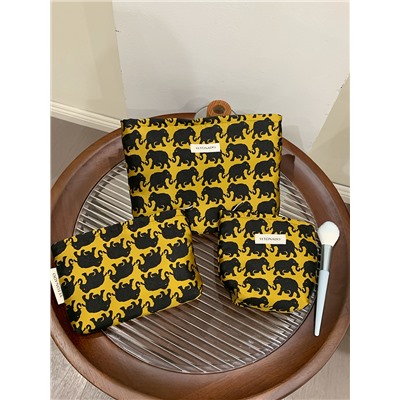 Retro capacious cosmetic bag, shoulder bag, handheld organizer bag, travel bag, small clutch bag