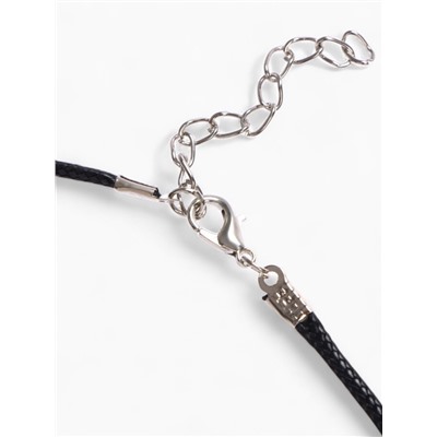 Кулон на шнурке «Инь-ян», чёрно-белый в серебре, 45 см