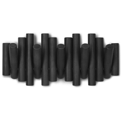 Вешалка настенная Picket, 5 крючков, черная