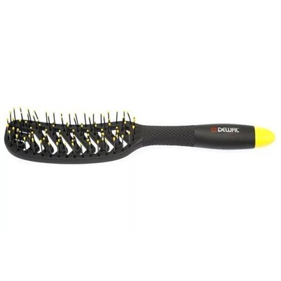 Dewal Щетка для укладки волос продувная узкая / Banana Black BNN83, черный