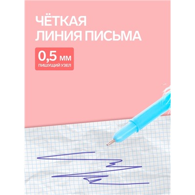 Ручка-прикол Calligrata «Пух-куколка», на подставке, синий стержень, шариковая, МИКС