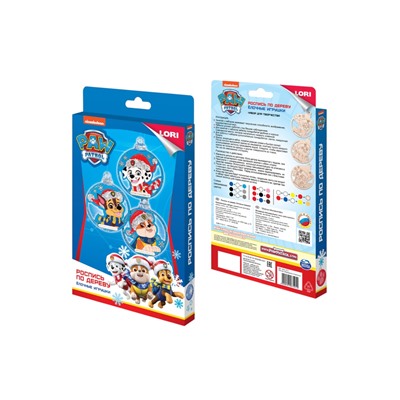 Роспись по дереву, елочные игрушки «Гончик, Маршалл и Крепыш», Щенячий патруль