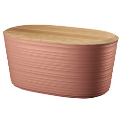 Хлебница с бамбуковой крышкой Tierra, 10 л, терракотовая
