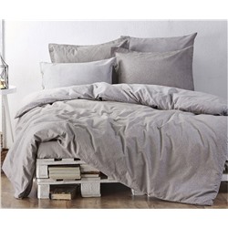 2 сп. Евро Комплект Постельного Белья Cotton Saten Larren Gri XL - EcoCotton