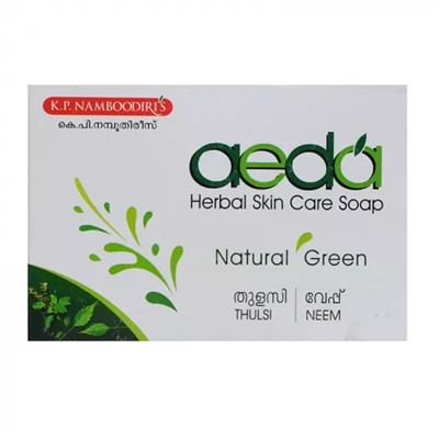 Натуральное мыло с Нимом и Тулси (75 г), Herbal Thulsi Neem Soap, произв. K.P. Namboodiri's