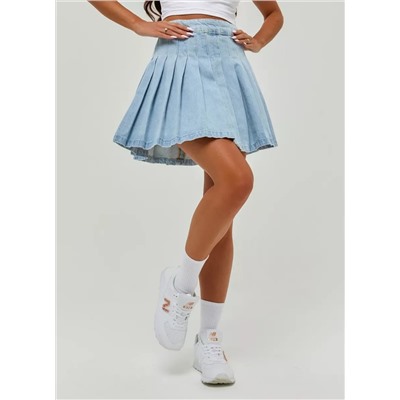 Женская юбка в складку джинсовая CRACPOT