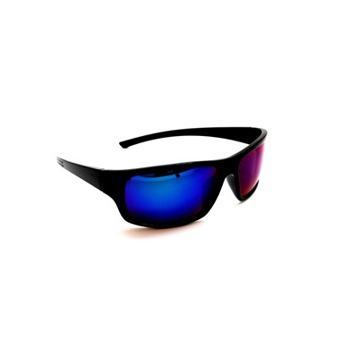 Мужские поляризационные - POLARIZED 3004 черный глянец синий сиреневый