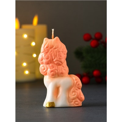 Свеча декоративная «Влюблённая лошадка», розовый, 5.3×3.3×8.2 см