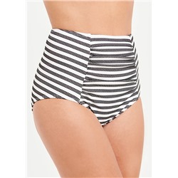 Soon Stripe High Waist Bikini Bottoms