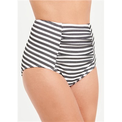 Soon Stripe High Waist Bikini Bottoms