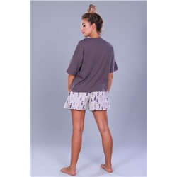 Женская пижама с шортами и футболкой 350