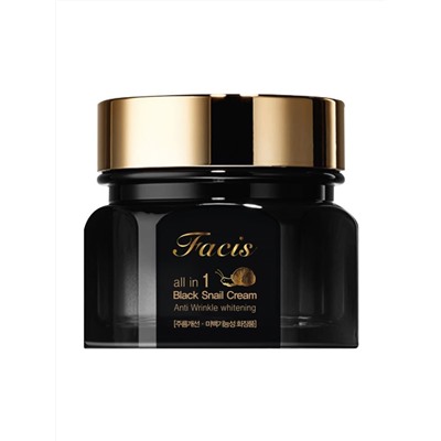Jigott Восстанавливающий крем-эссенция с муцином черной улитки / Facis All In One Black Snail Cream, 100 мл