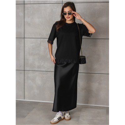 Футболка "Лейс" черный женская