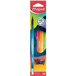 Набор карандашей ч/гр 6шт MAPED NAVY PEP’S ENERGY 852000/24/Франция***