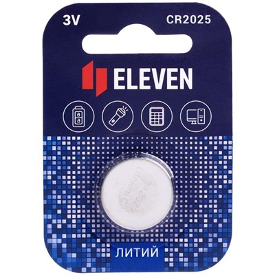 Батарейка Eleven CR2025 литиевая, BC1