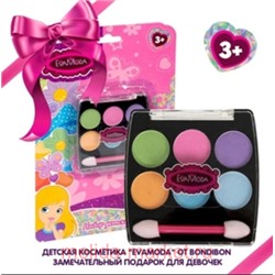 EVA MODA Набор для девочек тени 6 цветов+апликатор 066