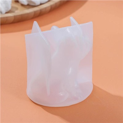 Молд Доляна «Бульдог», силикон, 8×6×7 см, белый