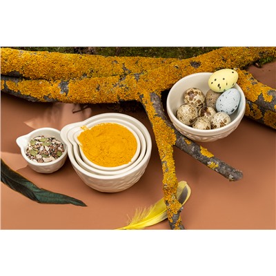 Набор мерных чаш Birds of Paradise, кремовые, 4 шт.