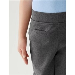 Girls' Regular Leg Knitted School Trousers (2-16 Yrs)