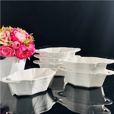 142-035 Набор из 6 овальных салатников 17,5см в под.уп.(х6)Фарфор